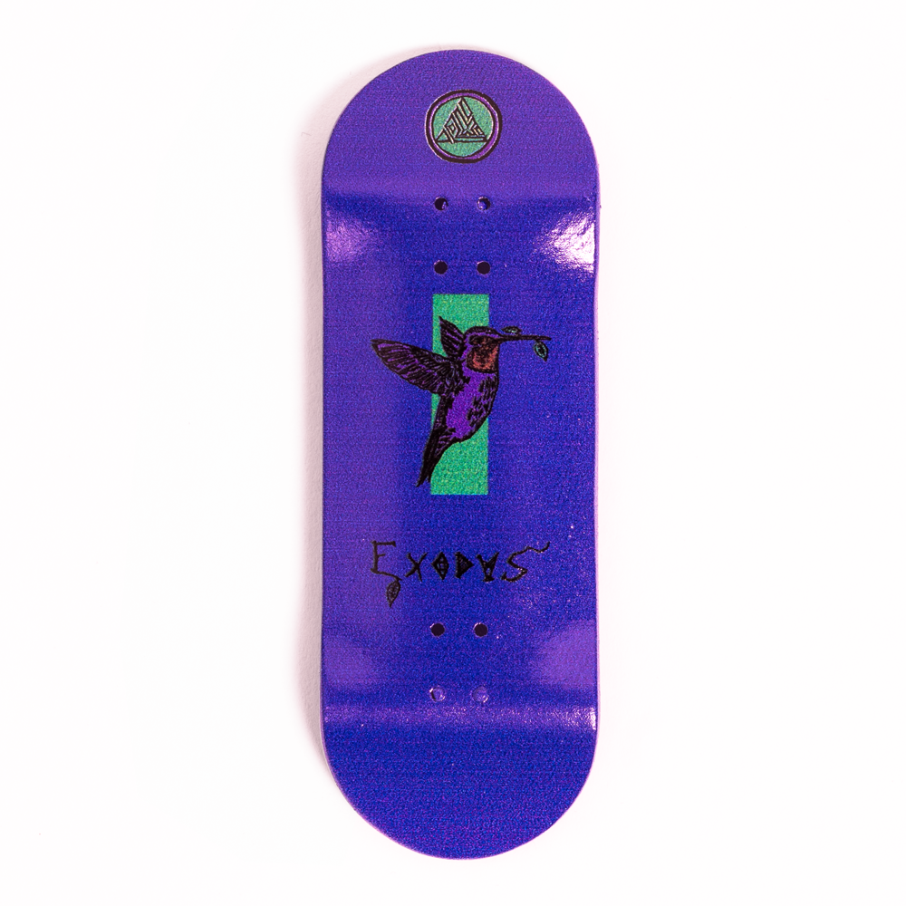 Purple Anoixi Exodus Bird Fingerboard Deck