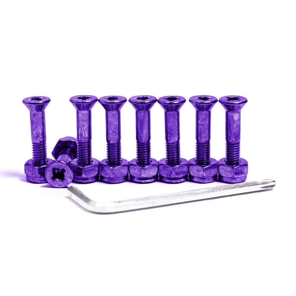 Purple Combo Phillips or Allen Skateboard Hardware