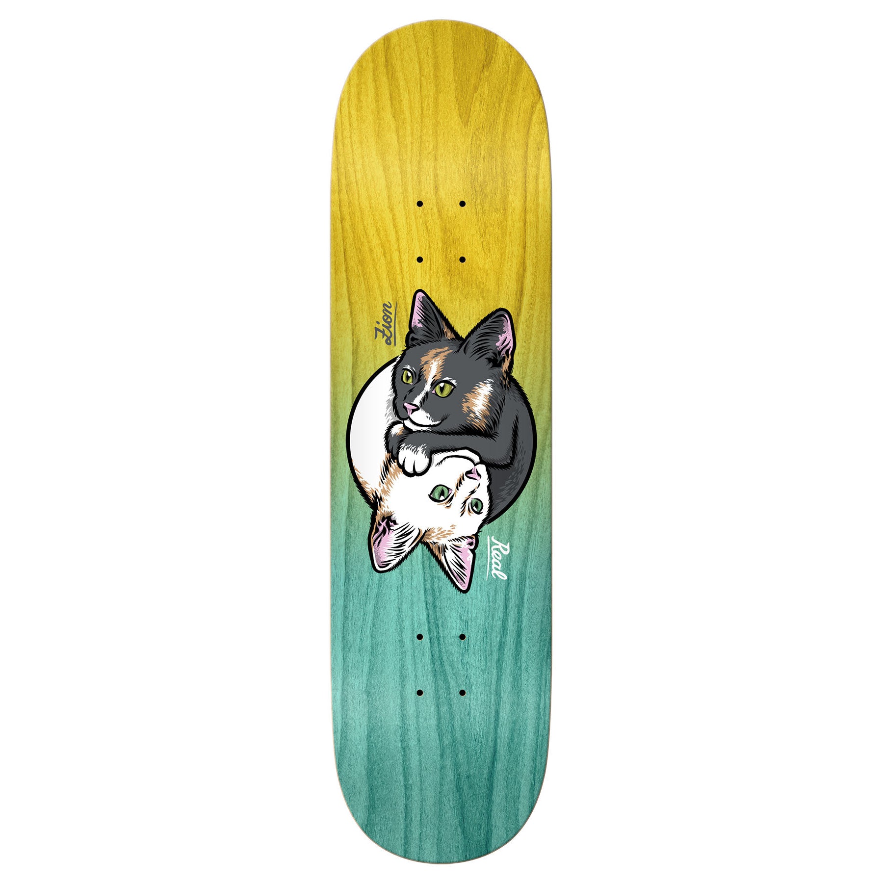 Zion Wright Yin Yang Kitty Real Skateboards