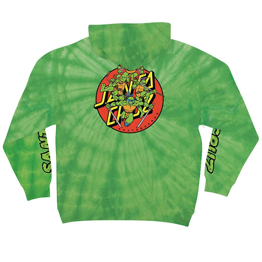 Santa Cruz x TMNT Turtle Power Pullover Hoodie - Spider Lime