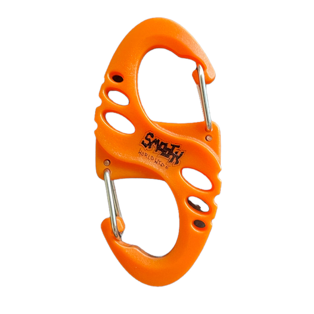 Orange Carabiner Smooth Keychain