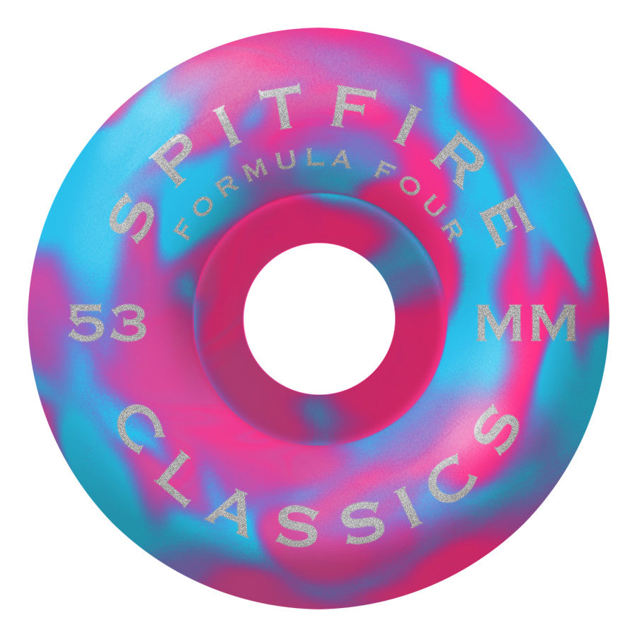 53mm Swirled Formula Four 99D Spitfire Classic Skateboard Wheels