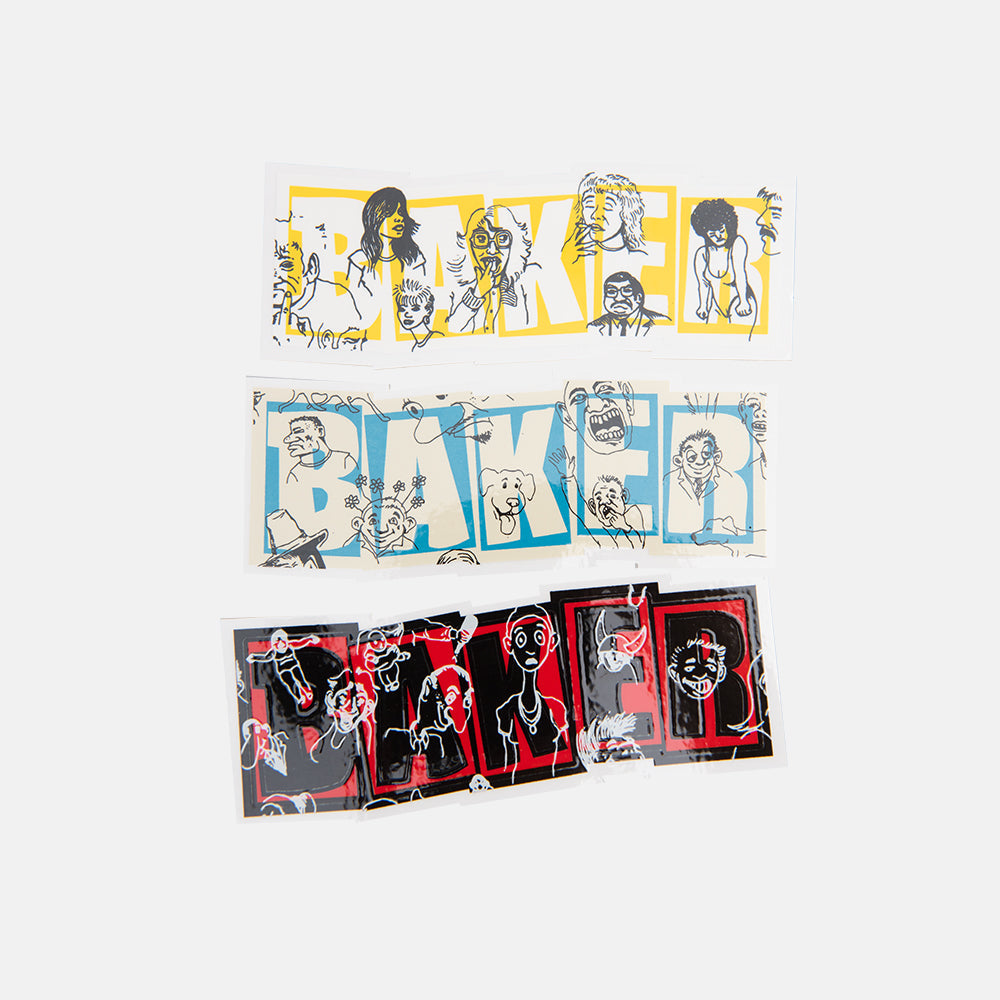 Brand Name Sketch Baker Skateboards Sticker