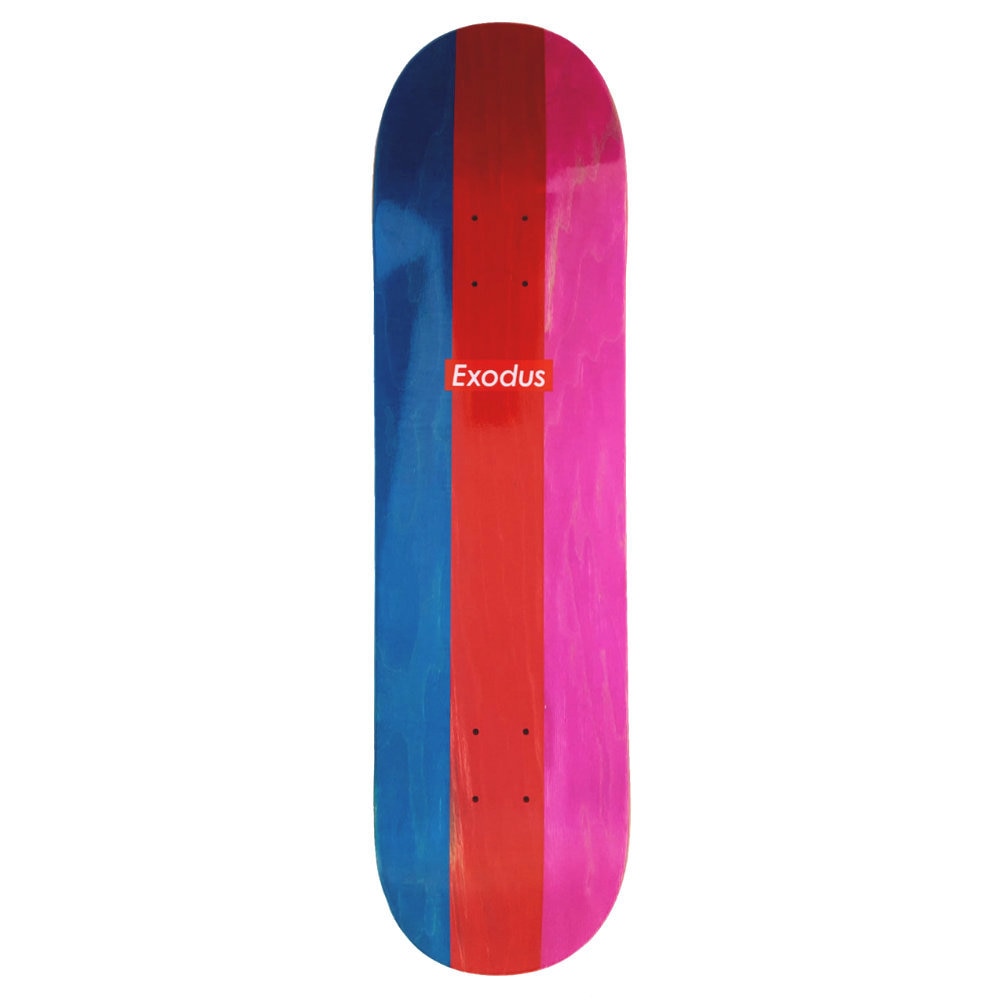 Exodus Box Logo Deck Full Shape - Blue/Red/Pink