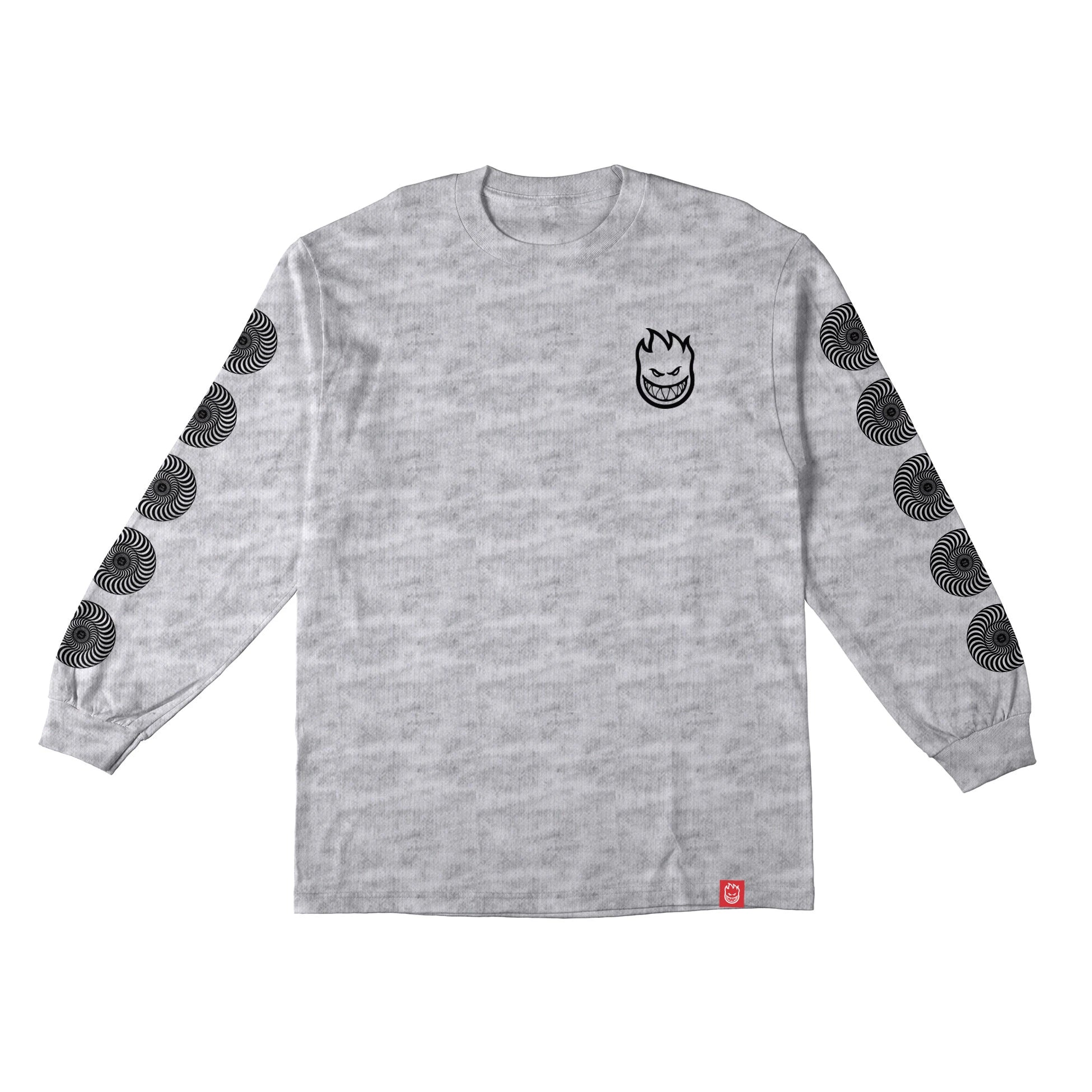 Ash Heather Stock Bighead Swirl Spitfire Wheels Long Sleeve