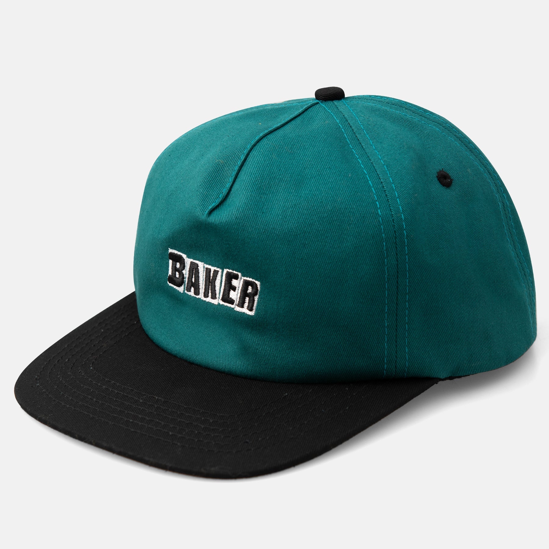 Brand Logo Black/Aqua Baker Skateboards Snapback