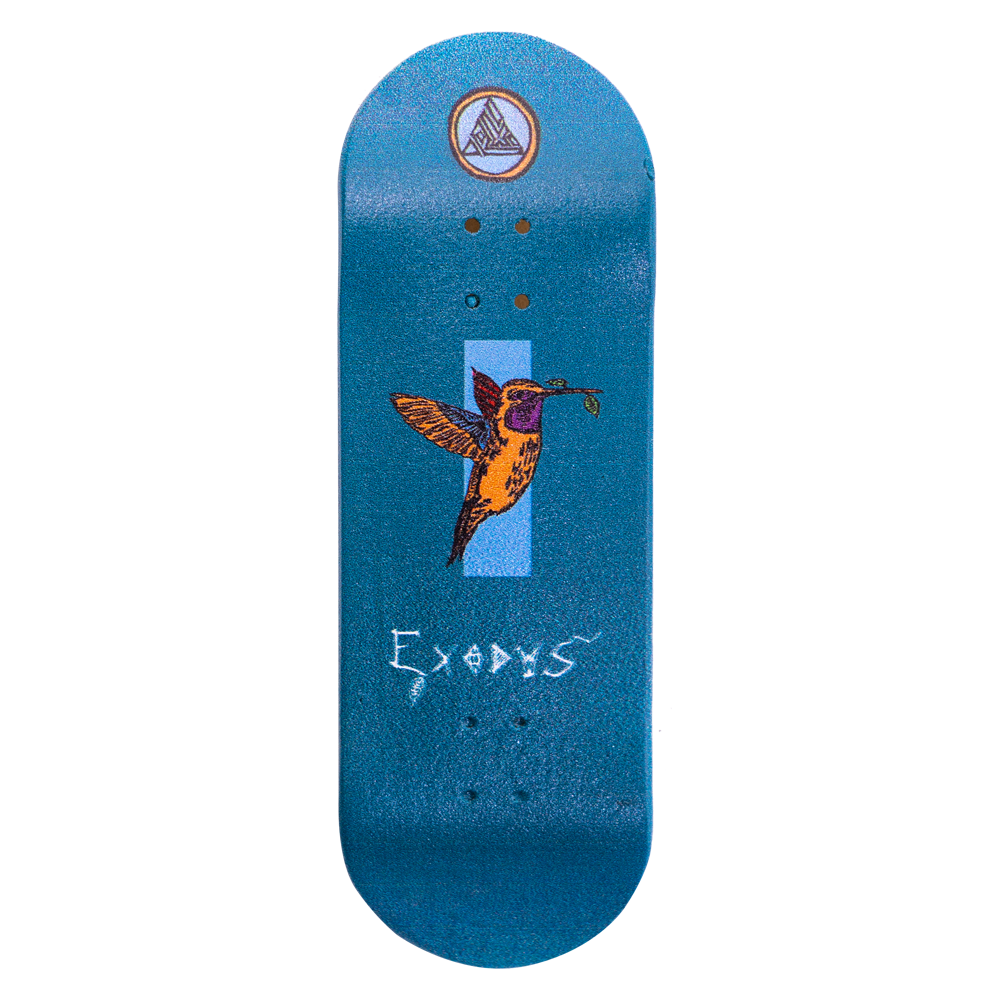 Teal Anoixi Bird Exodus Fingerboard Deck