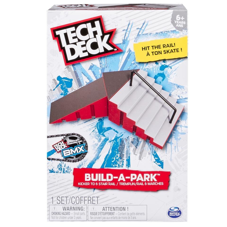 Tech Deck Fingerboard Build A Ramp - Kicker To 6 Stair Rail