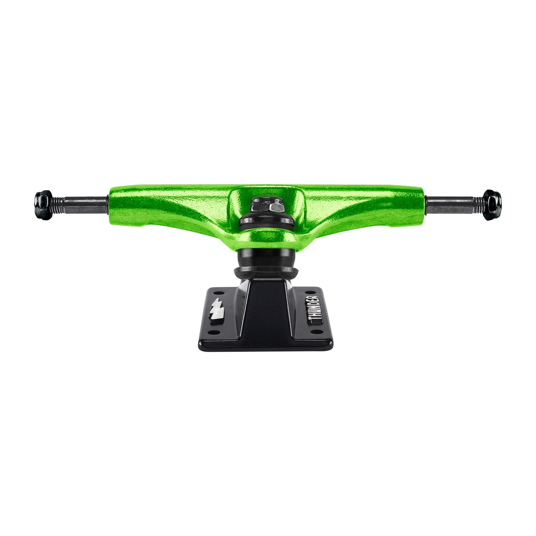 Green/Black Metallic Script Thunder Hollow Lights Skateboard Trucks