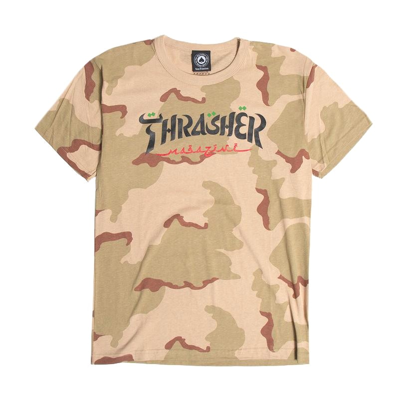 Thrasher Calligraphy Tee - Desert Camo