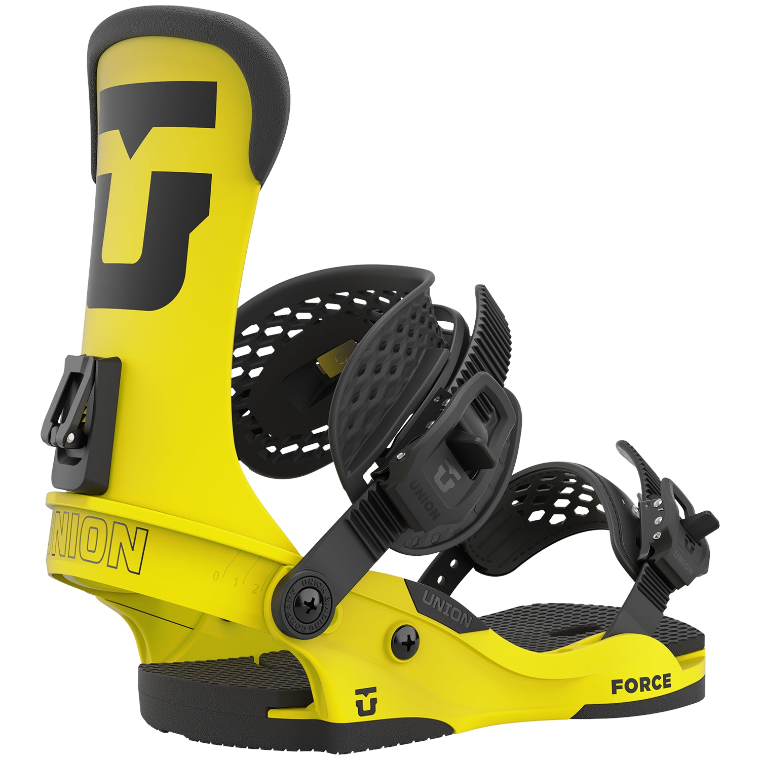 Electric Yellow 2023 Union Force Snowboard Bindings