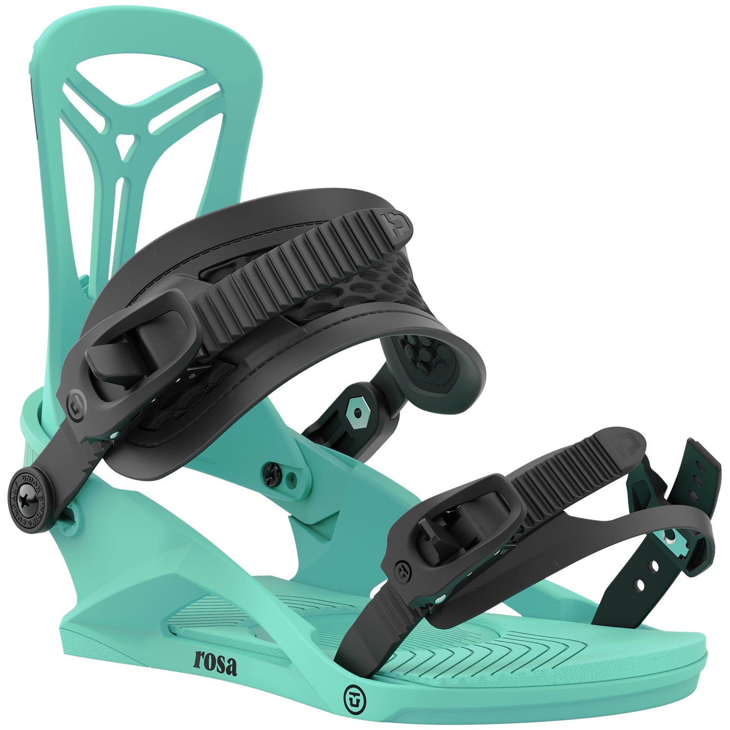 2023 Cool Aqua Union Women's Rosa Snowboard Bindings Front