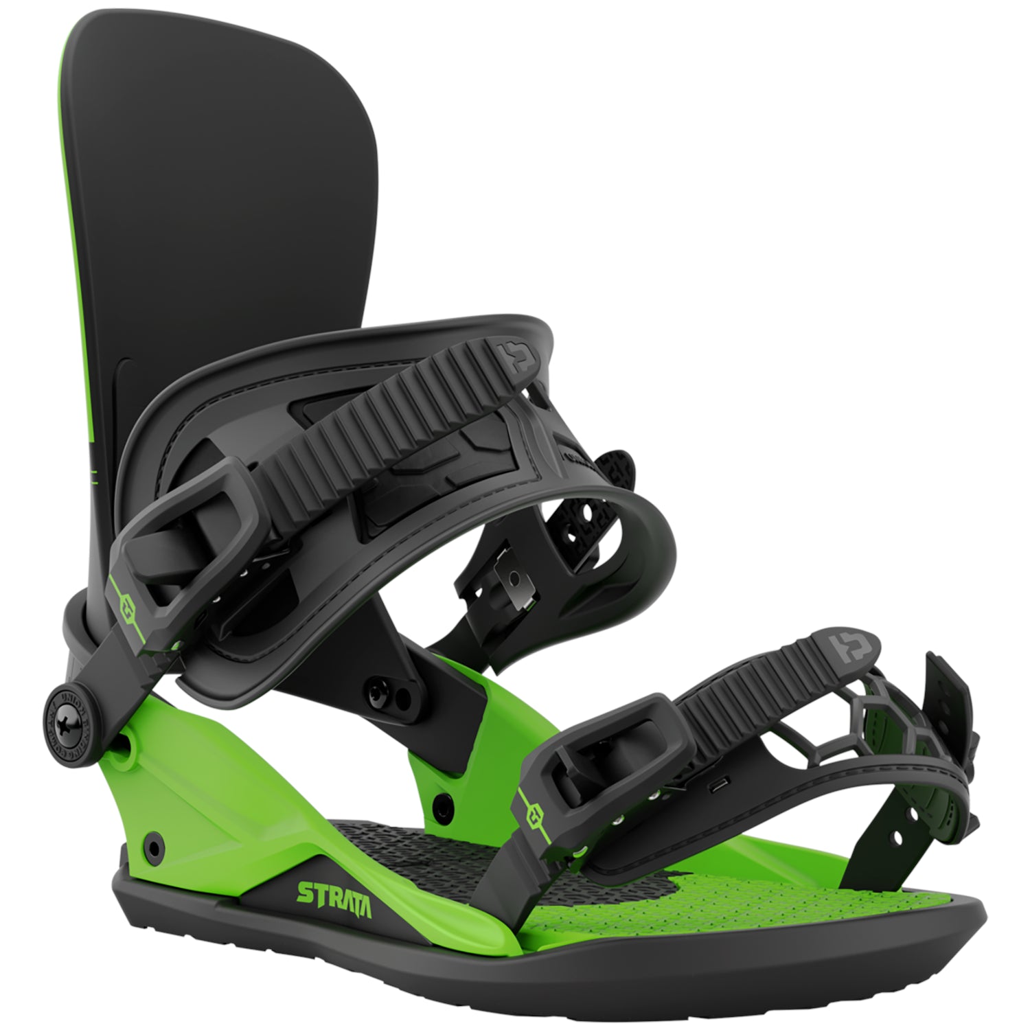 2023 Acid Green Union Strata Snowboard Bindings Front