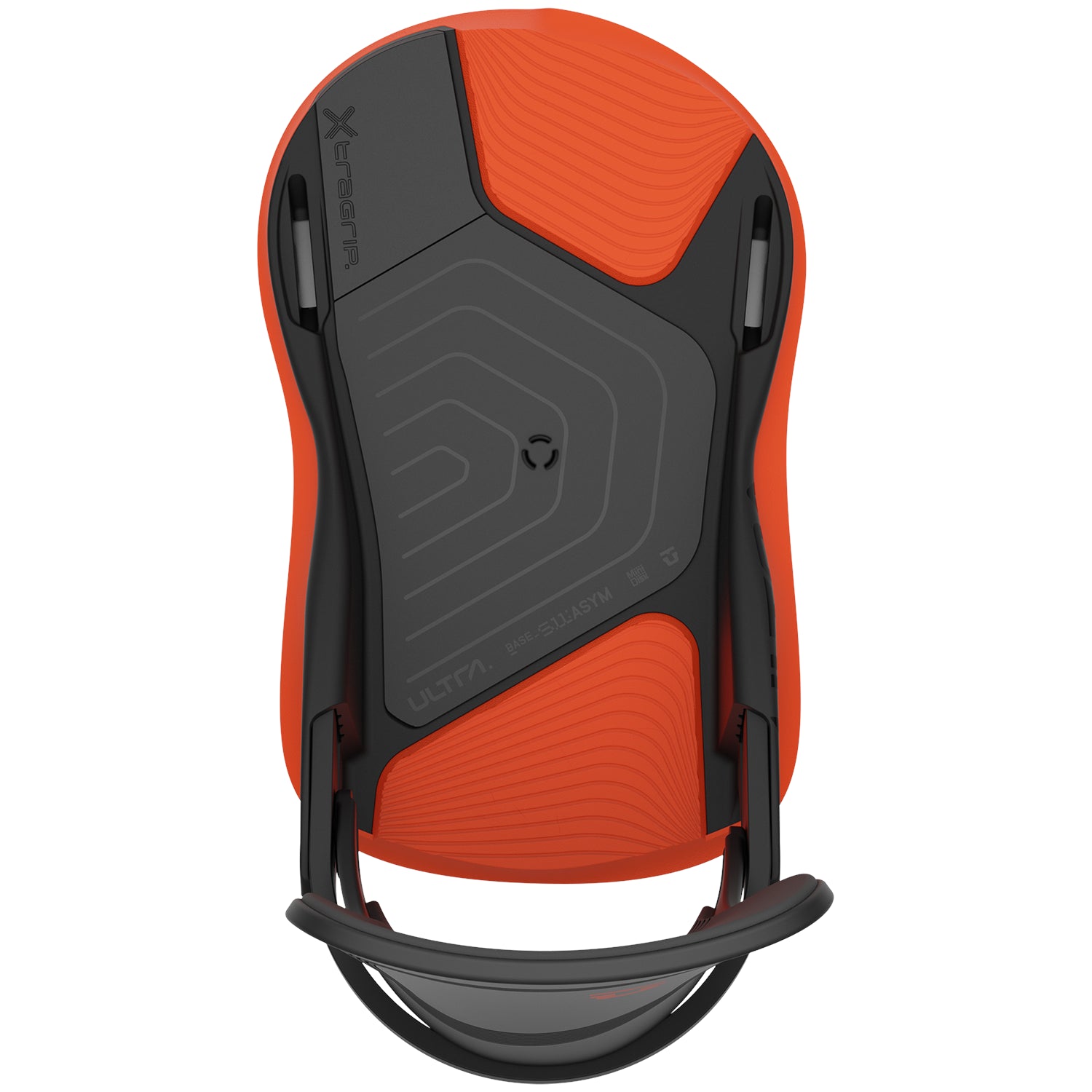 2023 Black/Orange Union Ultra Snowboard Bindings Top