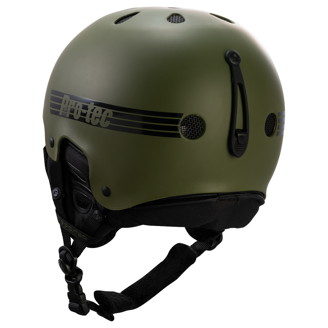 Matte Olive Old School Snow Pro-Tec MIPS Helmet Back