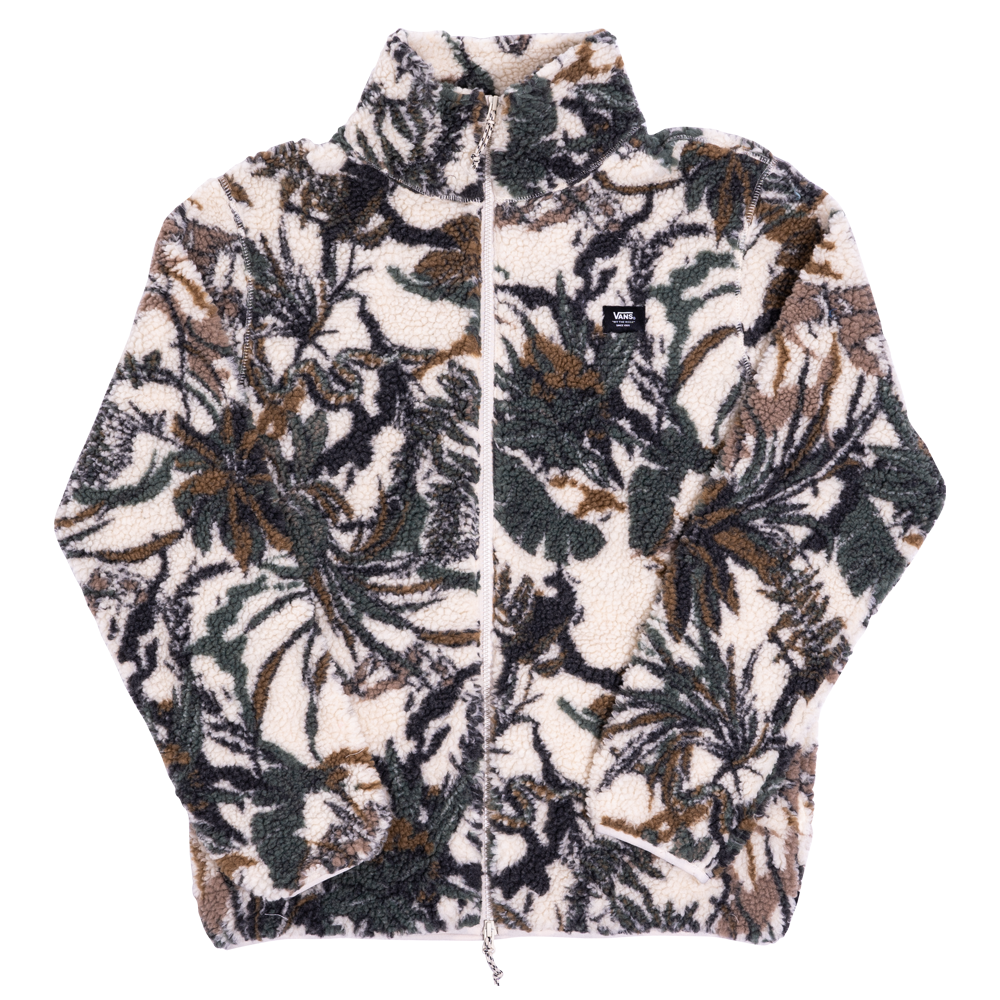 Vans Back Bay Camo Full Zip Fleece - Oatmeal/Duck Green