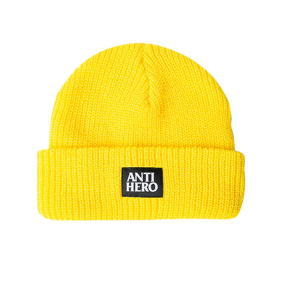 Yellow Lil Black Hero AntiHero Skateboards Beanie